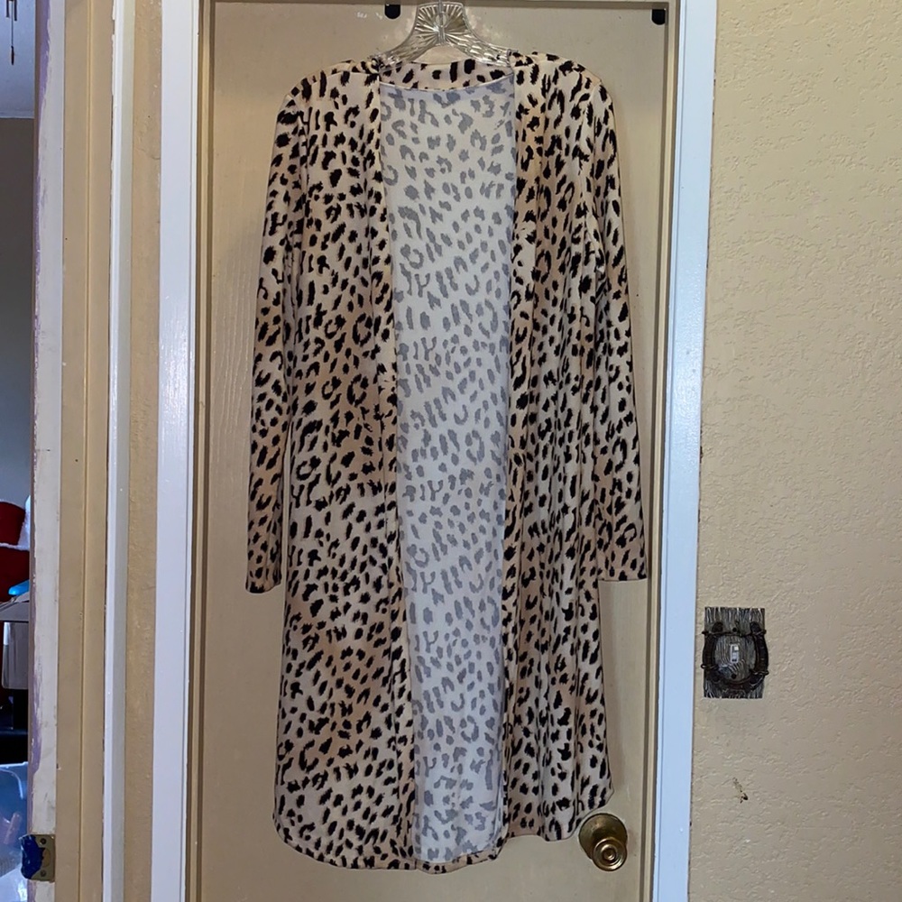 Cheetah print cardigan